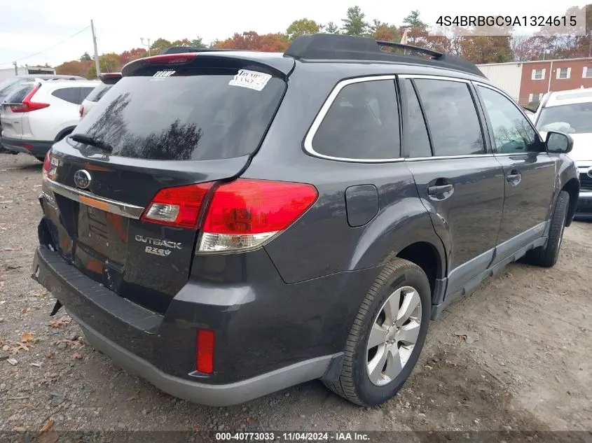 2010 Subaru Outback 2.5I Premium VIN: 4S4BRBGC9A1324615 Lot: 40773033