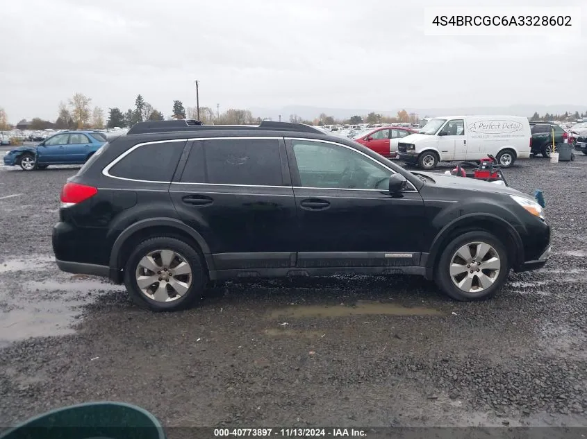 2010 Subaru Outback 2.5I Premium VIN: 4S4BRCGC6A3328602 Lot: 40773897