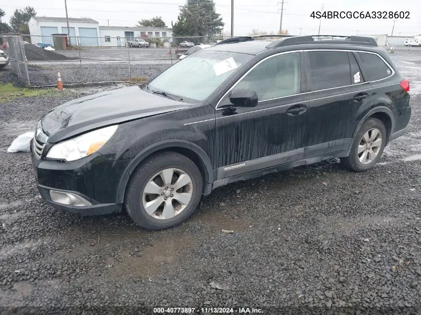 2010 Subaru Outback 2.5I Premium VIN: 4S4BRCGC6A3328602 Lot: 40773897