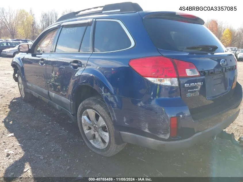 4S4BRBGC0A3357085 2010 Subaru Outback 2.5I Premium