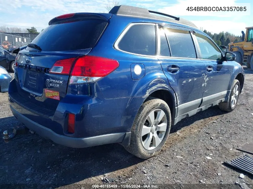 4S4BRBGC0A3357085 2010 Subaru Outback 2.5I Premium