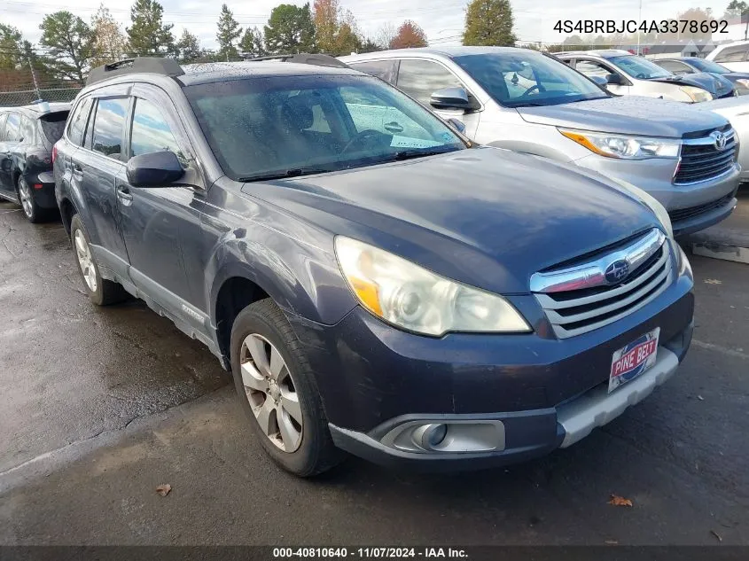 4S4BRBJC4A3378692 2010 Subaru Outback 2.5I Limited