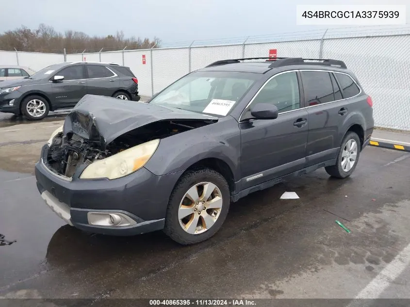 2010 Subaru Outback 2.5I Premium VIN: 4S4BRCGC1A3375939 Lot: 40865395