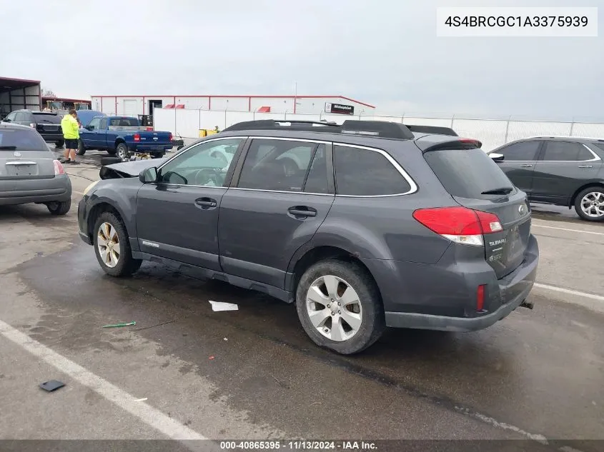 2010 Subaru Outback 2.5I Premium VIN: 4S4BRCGC1A3375939 Lot: 40865395