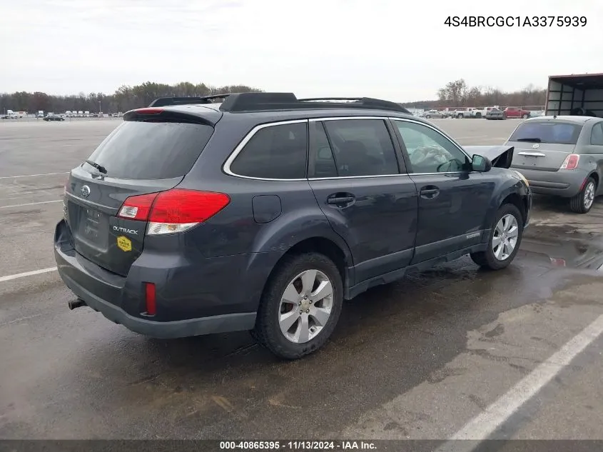 2010 Subaru Outback 2.5I Premium VIN: 4S4BRCGC1A3375939 Lot: 40865395