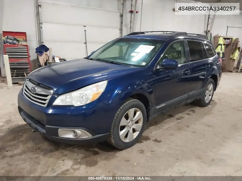 2010 Subaru Outback 2.5I Premium VIN: 4S4BRCCC1A3340257 Lot: 40879326