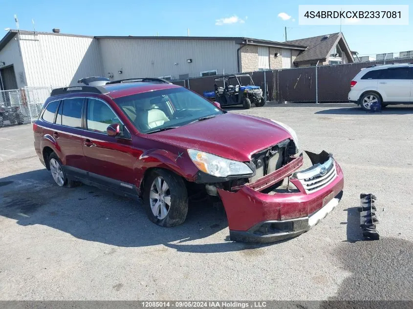 4S4BRDKCXB2337081 2011 Subaru Outback 3.6R Limited