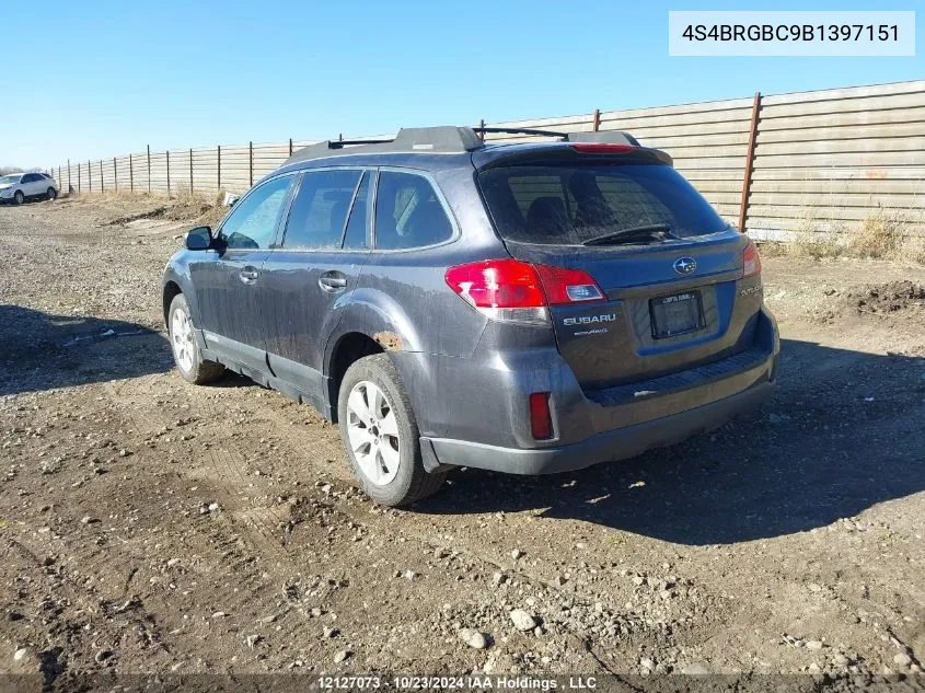 2011 Subaru Outback VIN: 4S4BRGBC9B1397151 Lot: 12127073