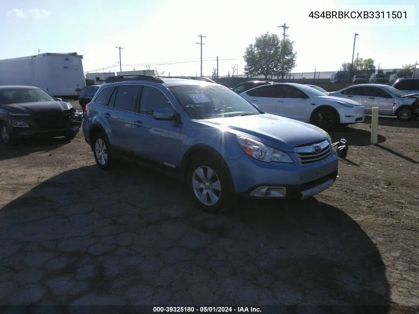 4S4BRBKCXB3311501 2011 Subaru Outback 2.5I Limited