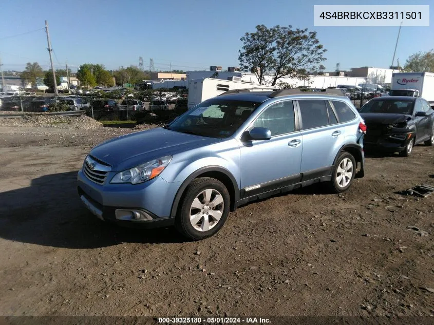 4S4BRBKCXB3311501 2011 Subaru Outback 2.5I Limited