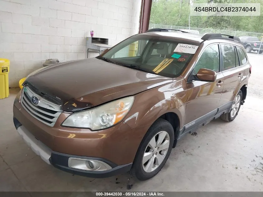 2011 Subaru Outback 3.6R Limited VIN: 4S4BRDLC4B2374044 Lot: 39442030