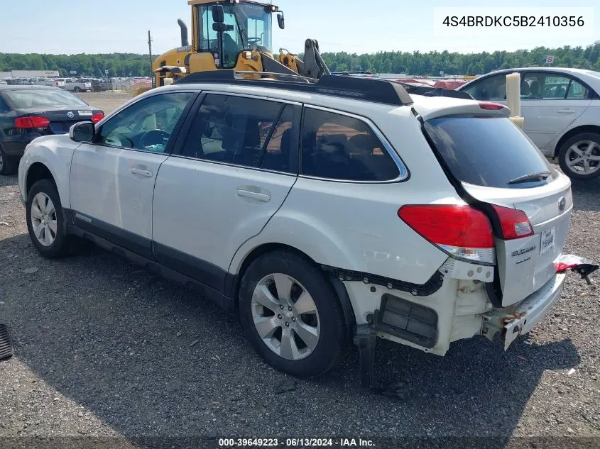 4S4BRDKC5B2410356 2011 Subaru Outback 3.6R Limited