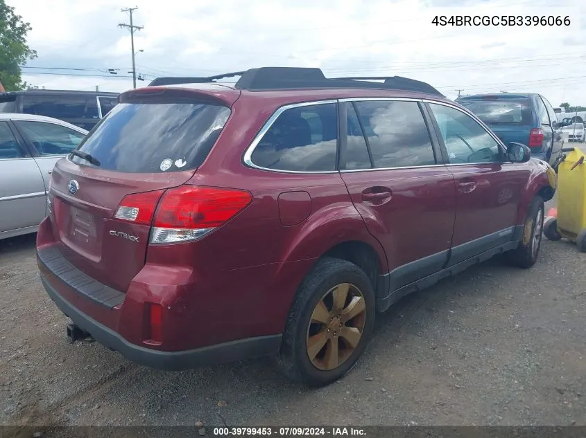 2011 Subaru Outback 2.5I Premium VIN: 4S4BRCGC5B3396066 Lot: 39799453