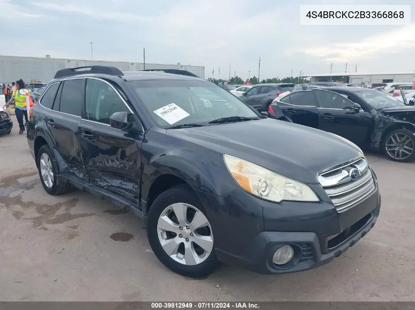 4S4BRCKC2B3366868 2011 Subaru Outback 2.5I Limited