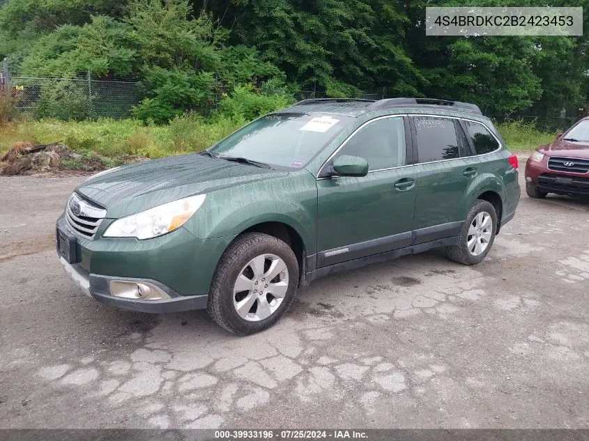 2011 Subaru Outback 3.6R Limited VIN: 4S4BRDKC2B2423453 Lot: 39933196