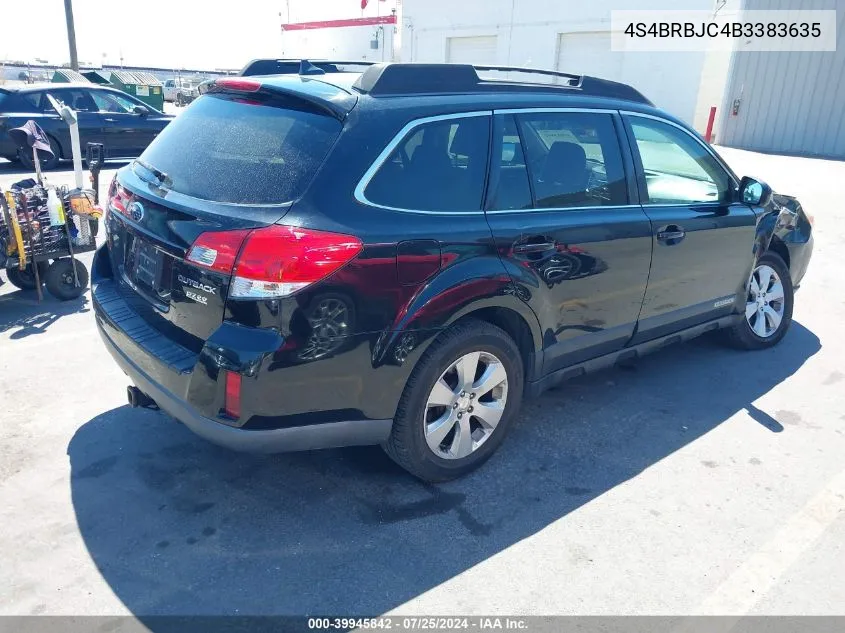 2011 Subaru Outback 2.5I Limited VIN: 4S4BRBJC4B3383635 Lot: 39945842