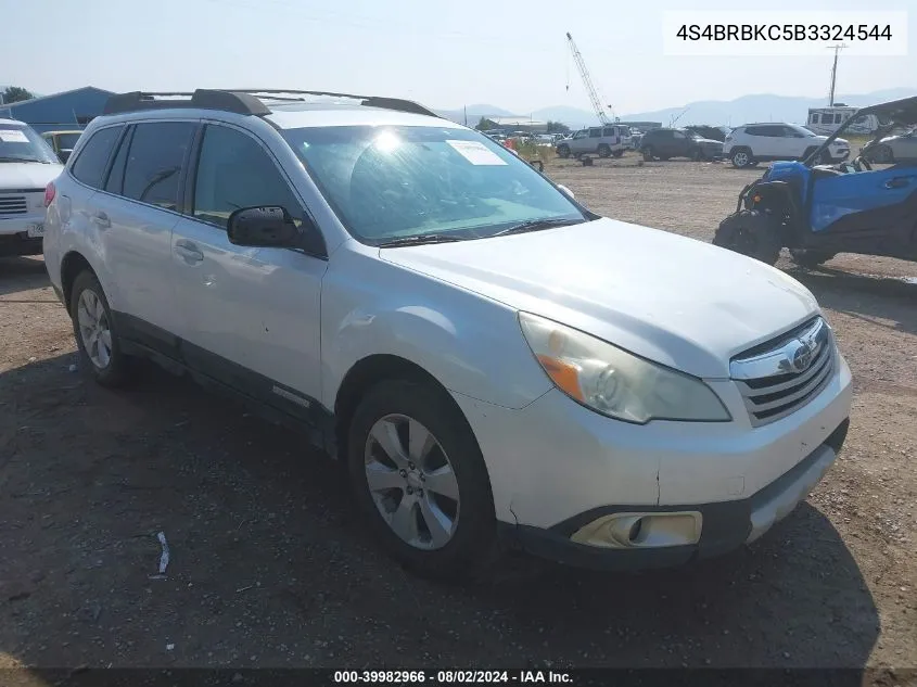 2011 Subaru Outback 2.5I Limited VIN: 4S4BRBKC5B3324544 Lot: 39982966