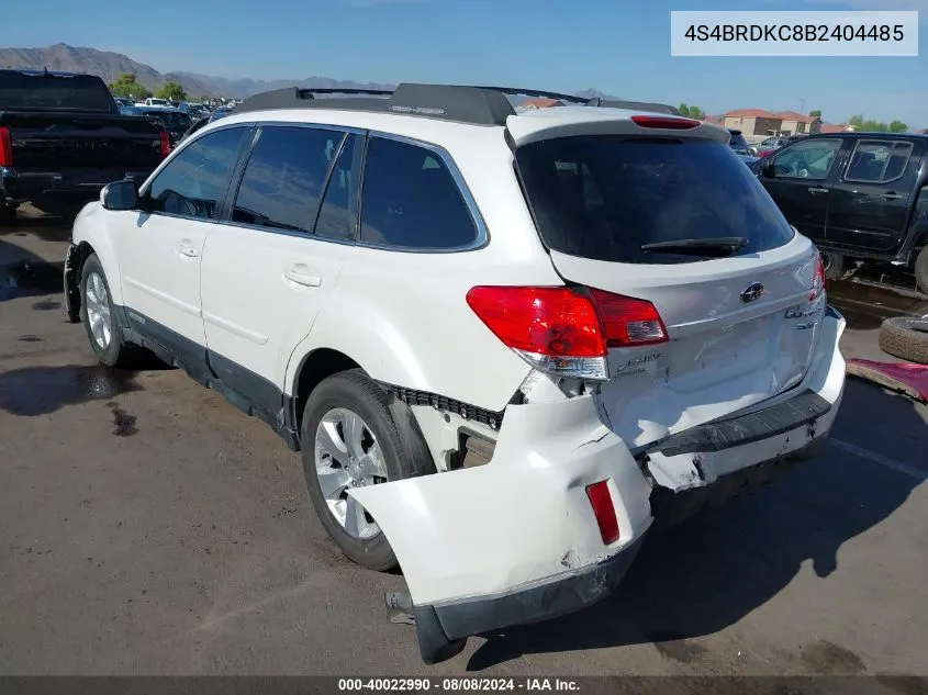 4S4BRDKC8B2404485 2011 Subaru Outback 3.6R Limited