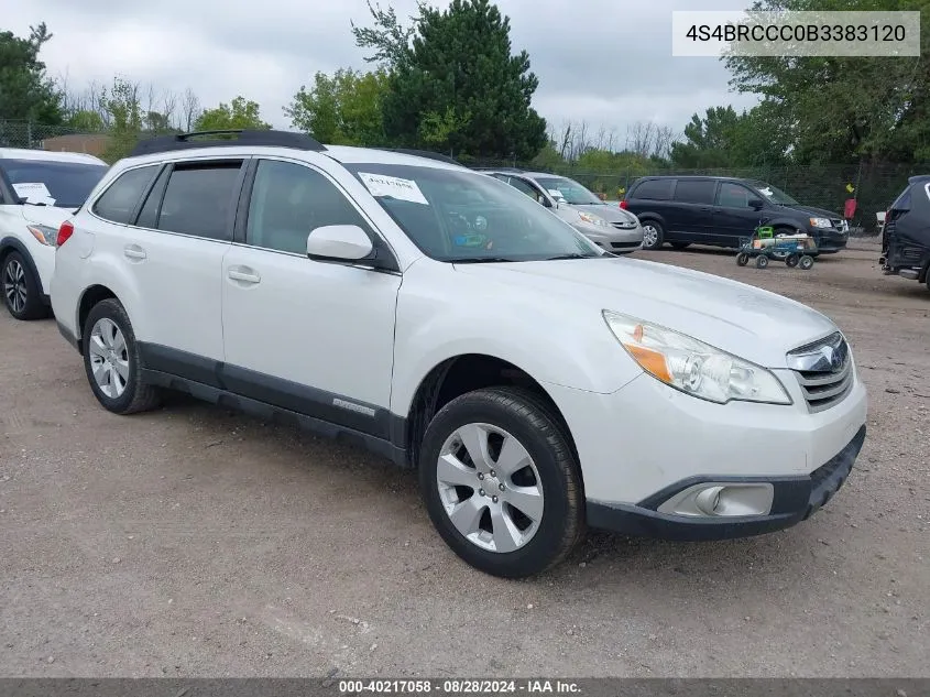 2011 Subaru Outback 2.5I Premium VIN: 4S4BRCCC0B3383120 Lot: 40217058