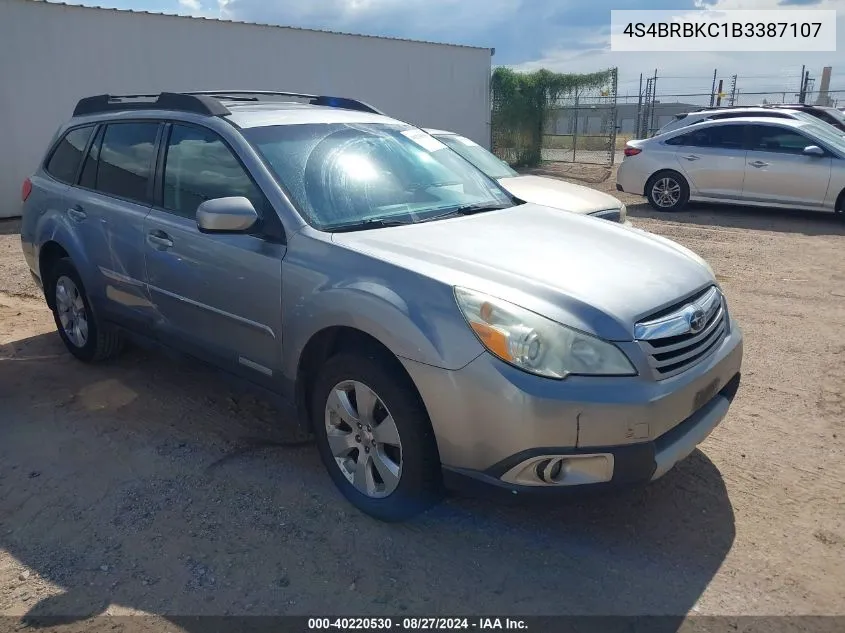 4S4BRBKC1B3387107 2011 Subaru Outback 2.5I Limited