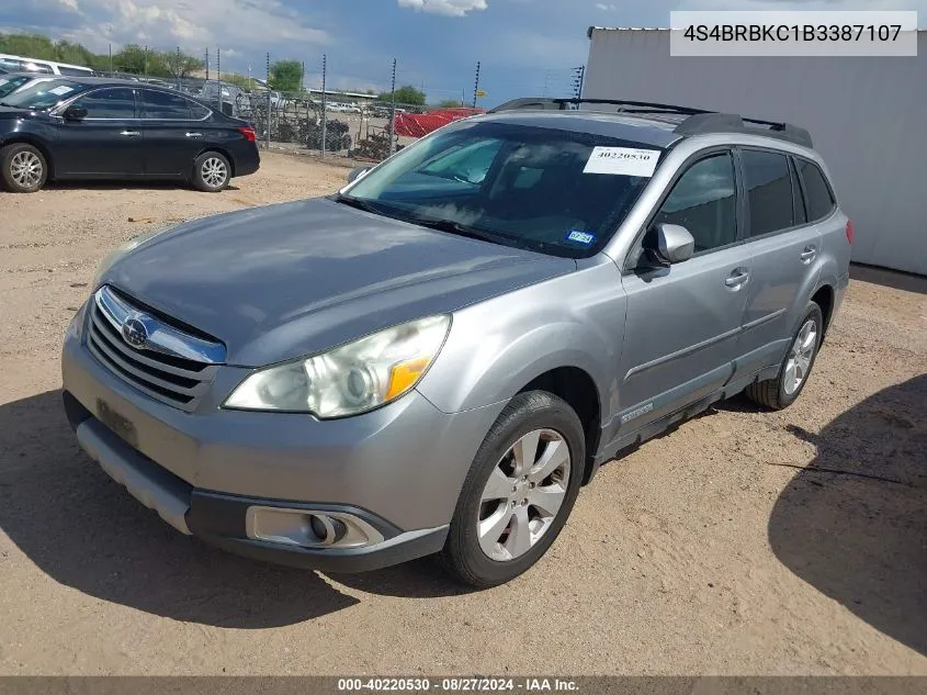 2011 Subaru Outback 2.5I Limited VIN: 4S4BRBKC1B3387107 Lot: 40220530