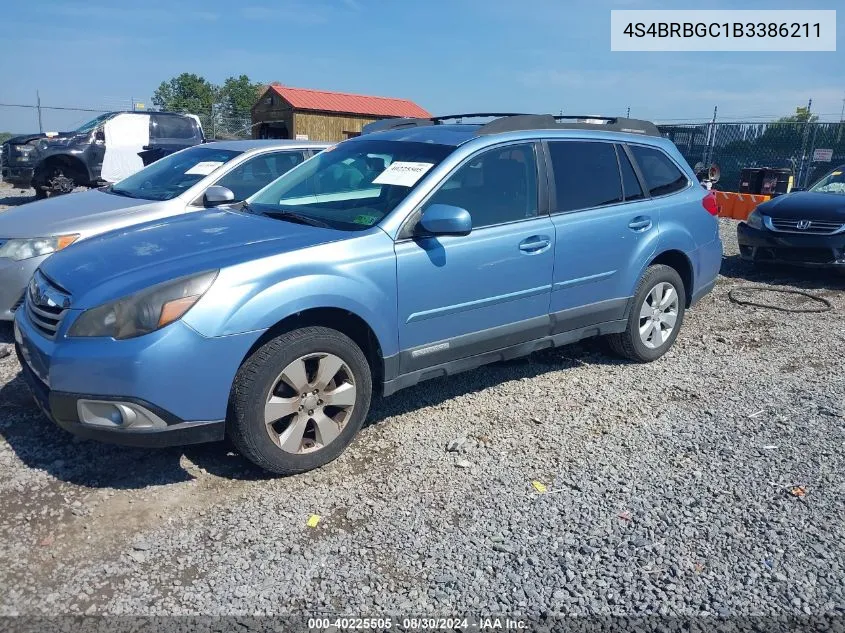 4S4BRBGC1B3386211 2011 Subaru Outback 2.5I Premium