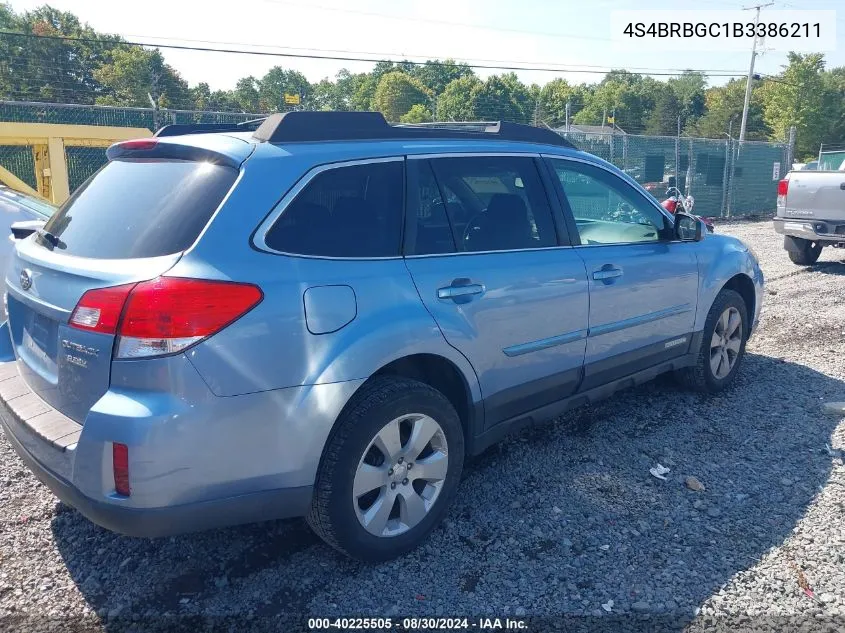 4S4BRBGC1B3386211 2011 Subaru Outback 2.5I Premium