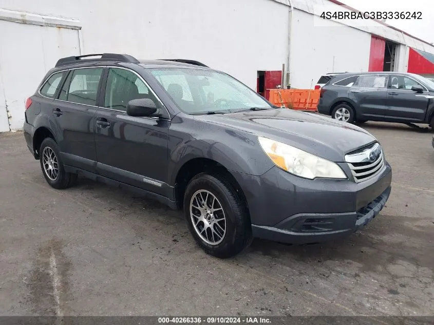 4S4BRBAC3B3336242 2011 Subaru Outback 2.5I