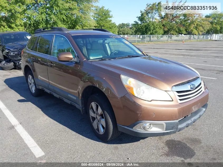 2011 Subaru Outback 2.5I Premium VIN: 4S4BRCCC8B3351936 Lot: 40306024