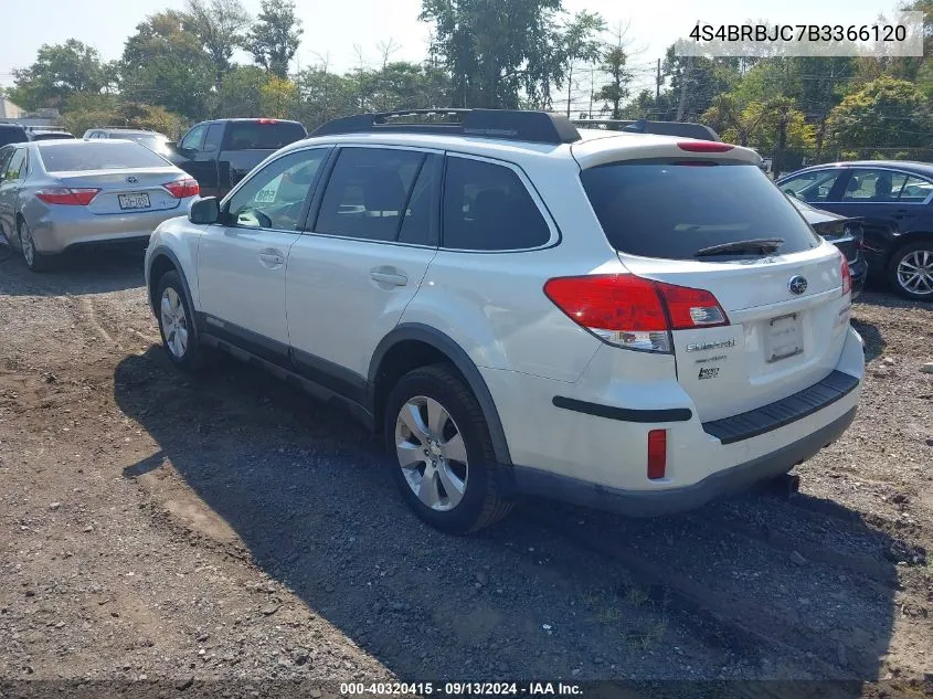 2011 Subaru Outback 2.5I Limited VIN: 4S4BRBJC7B3366120 Lot: 40320415