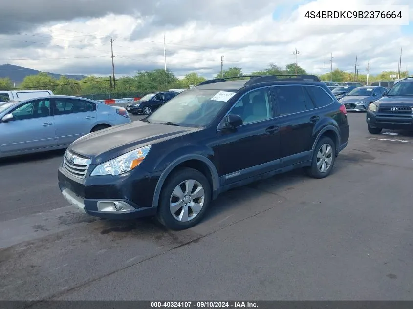 4S4BRDKC9B2376664 2011 Subaru Outback 3.6R Limited