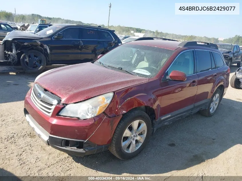 4S4BRDJC6B2429077 2011 Subaru Outback 3.6R Limited