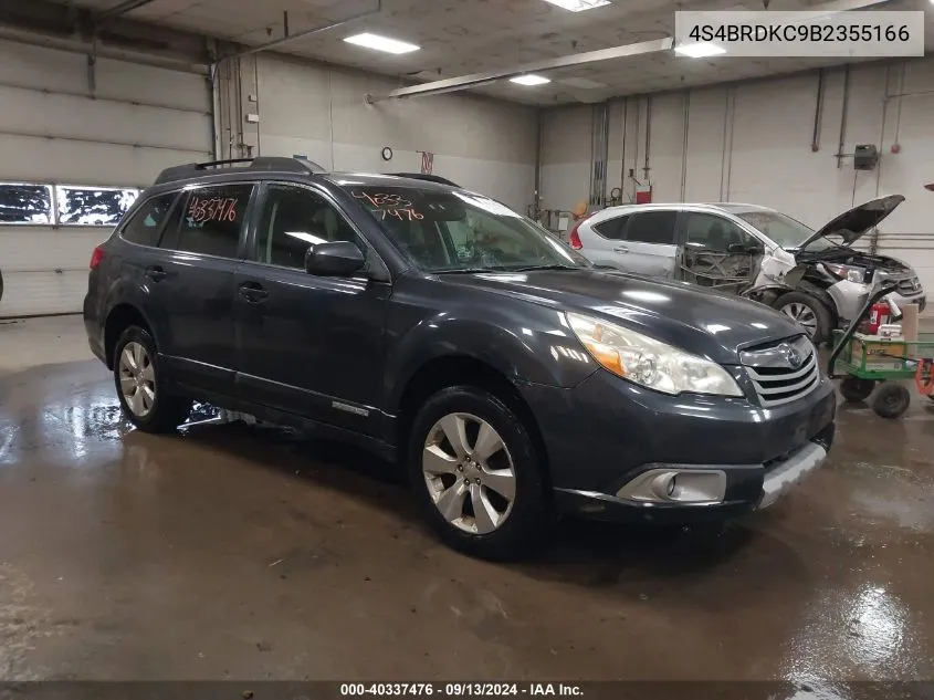 2011 Subaru Outback 3.6R Limited VIN: 4S4BRDKC9B2355166 Lot: 40337476