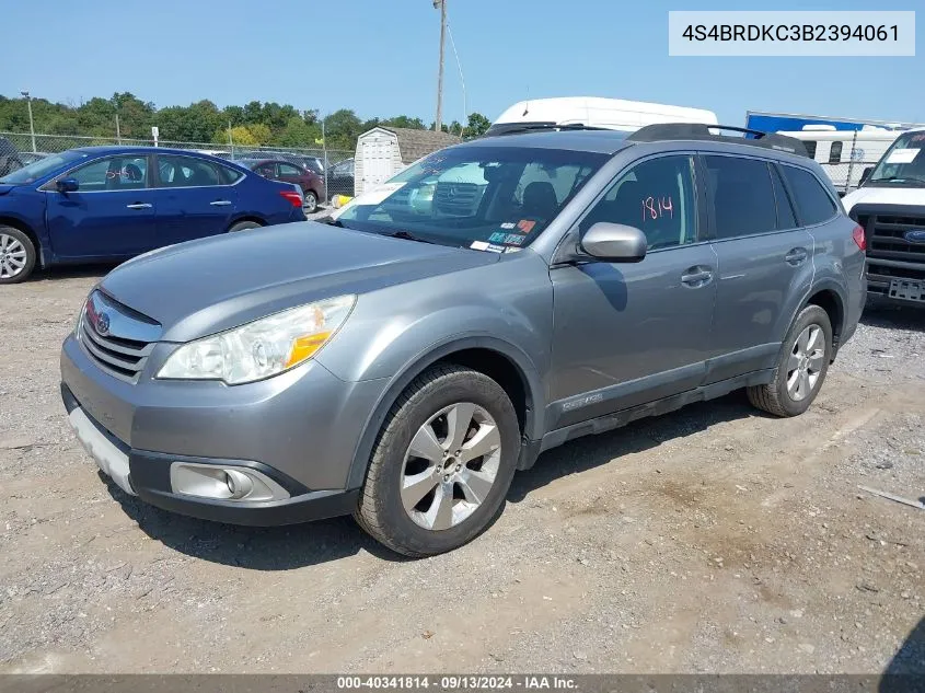 4S4BRDKC3B2394061 2011 Subaru Outback 3.6R Limited