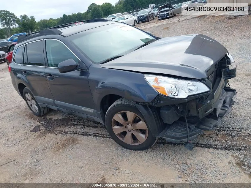 2011 Subaru Outback 2.5I Premium VIN: 4S4BRCBC9B3433188 Lot: 40345870