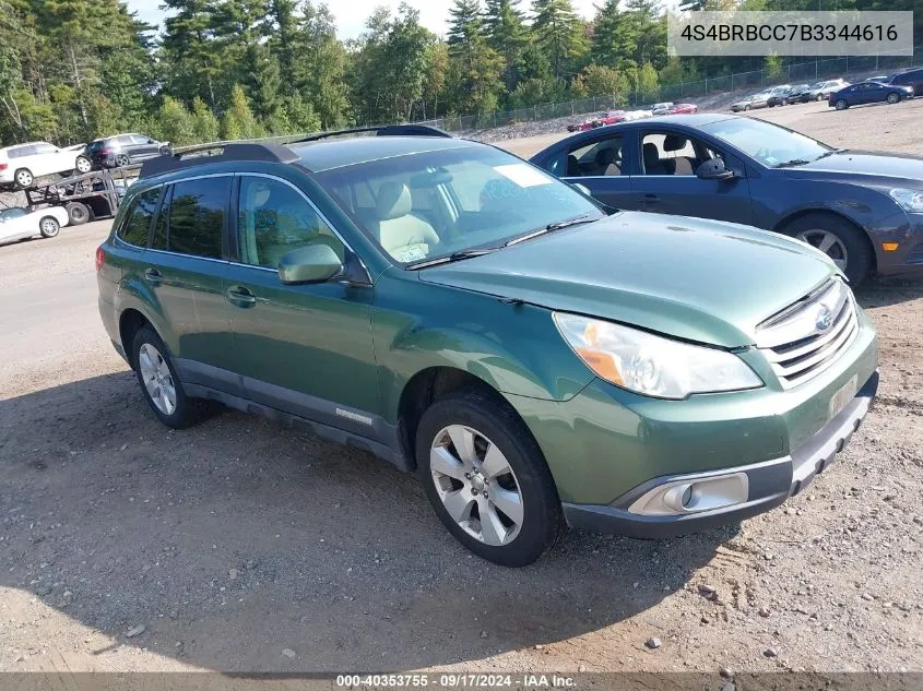 4S4BRBCC7B3344616 2011 Subaru Outback 2.5I Premium