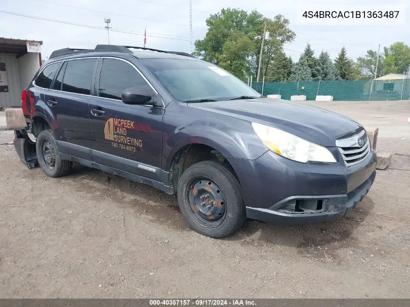 2011 Subaru Outback 2.5I VIN: 4S4BRCAC1B1363487 Lot: 40357157