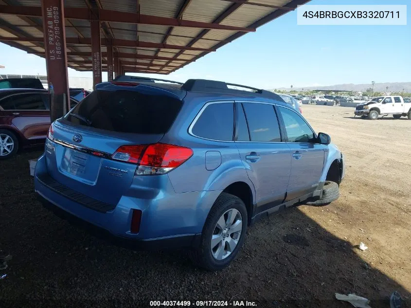 4S4BRBGCXB3320711 2011 Subaru Outback 2.5I Premium