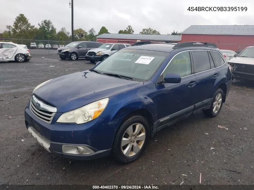 2011 Subaru Outback 2.5I Limited VIN: 4S4BRCKC9B3395199 Lot: 40402370