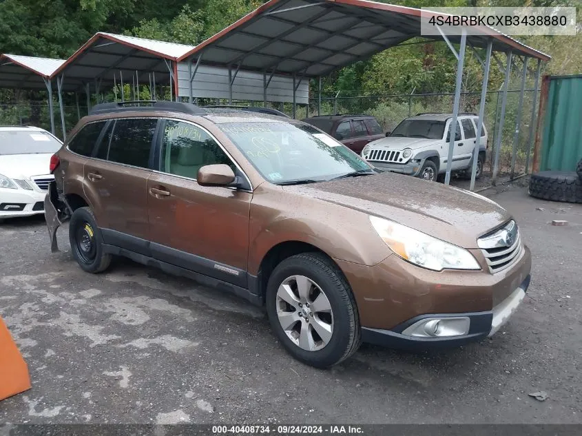 2011 Subaru Outback 2.5I Limited VIN: 4S4BRBKCXB3438880 Lot: 40408734