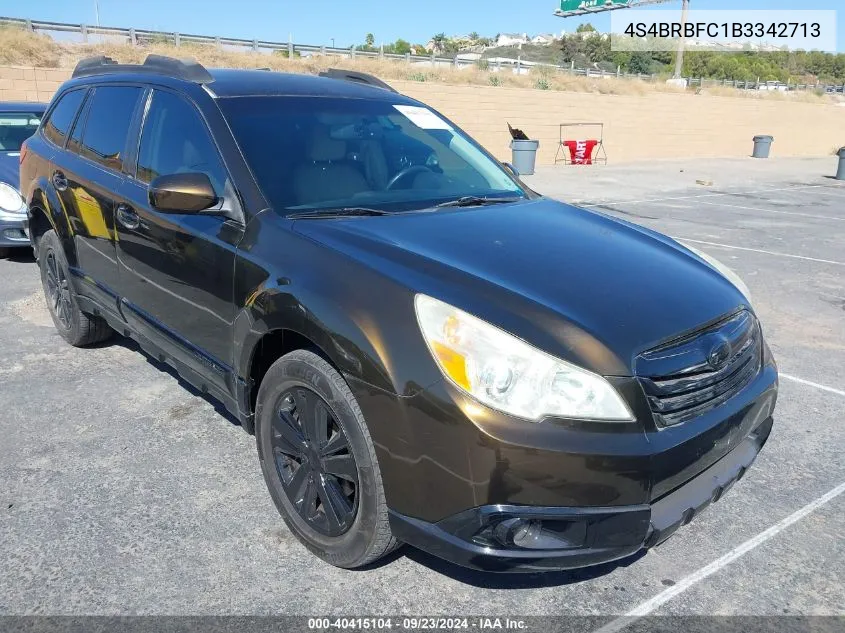 4S4BRBFC1B3342713 2011 Subaru Outback 2.5I Premium