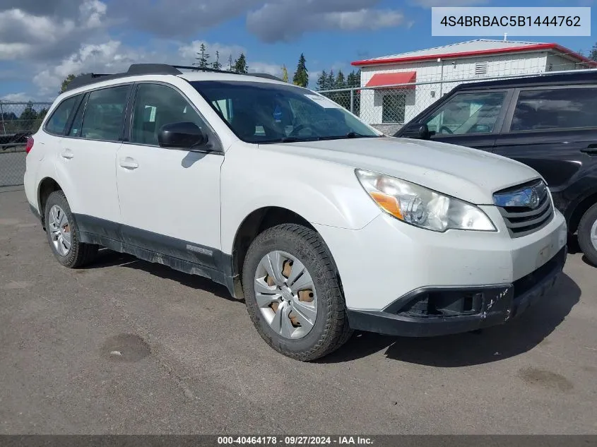 2011 Subaru Outback 2.5I VIN: 4S4BRBAC5B1444762 Lot: 40464178