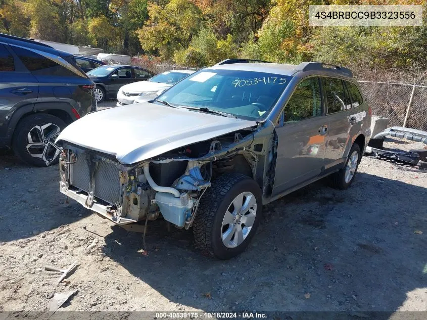 2011 Subaru Outback 2.5I Premium VIN: 4S4BRBCC9B3323556 Lot: 40539175