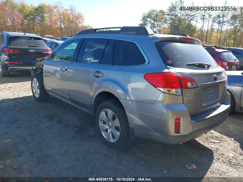 2011 Subaru Outback 2.5I Premium VIN: 4S4BRBCC9B3323556 Lot: 40539175