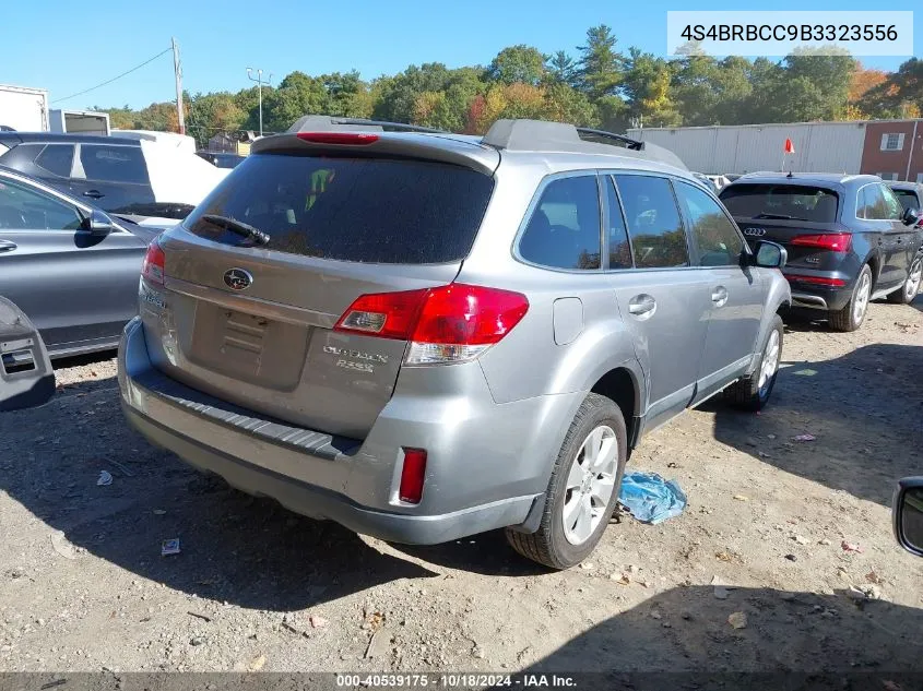 2011 Subaru Outback 2.5I Premium VIN: 4S4BRBCC9B3323556 Lot: 40539175