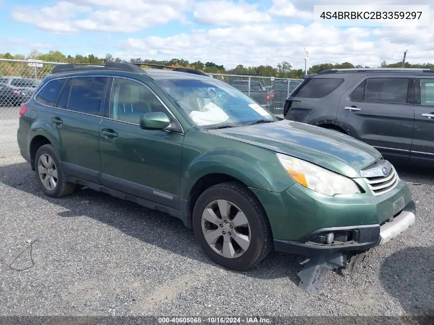 2011 Subaru Outback 2.5I Limited VIN: 4S4BRBKC2B3359297 Lot: 40605068