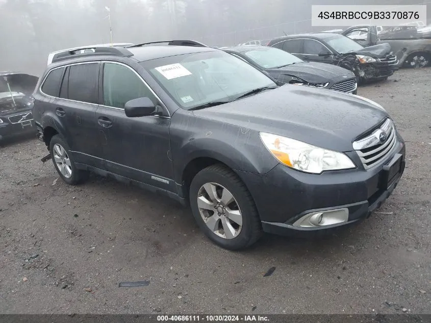 2011 Subaru Outback 2.5I Premium VIN: 4S4BRBCC9B3370876 Lot: 40686111