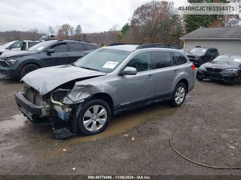 2011 Subaru Outback 2.5I Limited VIN: 4S4BRCJC7B3334371 Lot: 40775498