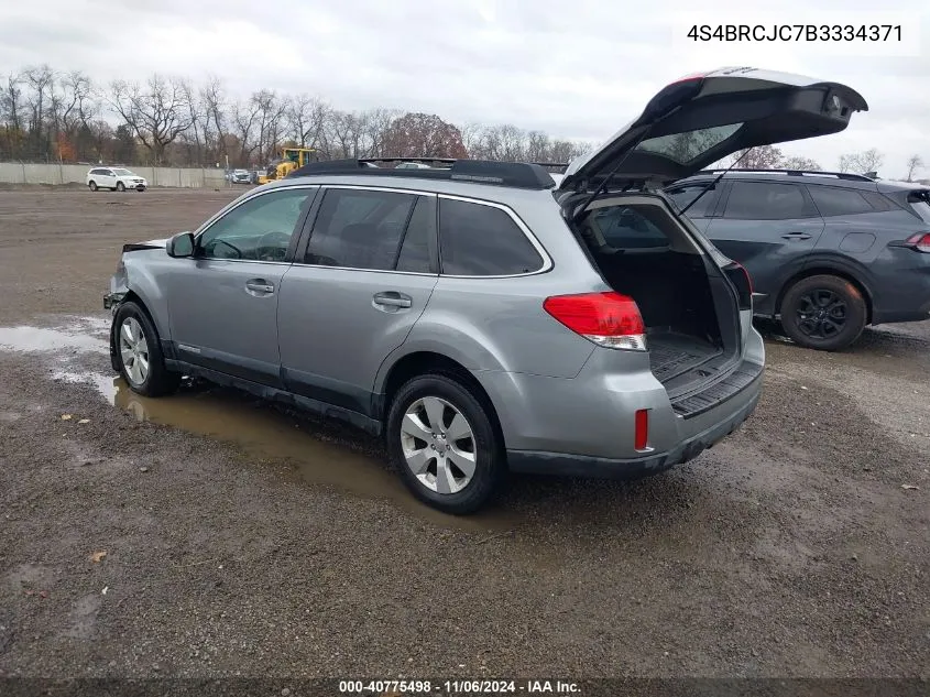 2011 Subaru Outback 2.5I Limited VIN: 4S4BRCJC7B3334371 Lot: 40775498