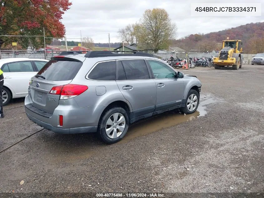 2011 Subaru Outback 2.5I Limited VIN: 4S4BRCJC7B3334371 Lot: 40775498